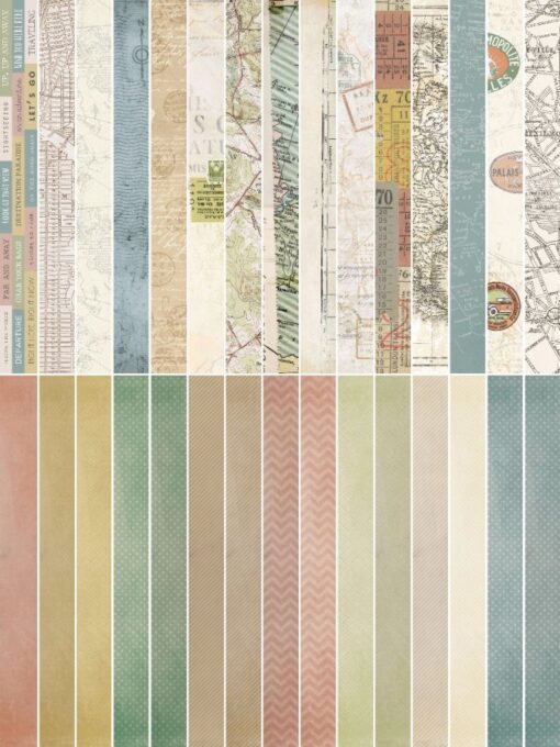 Pocket Vintage  by Katie Pertiet Pocket Border Strips - Set 30